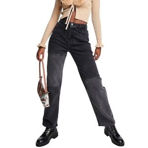 Hollister Ultra High-Rise Dad Jeans Vintage Stretch Washed Black W23 L33/00 Long